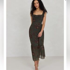 Park & Fifth Green Floral Dress